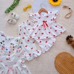 Girls' tank top and shorts set, sizes 40 to 55