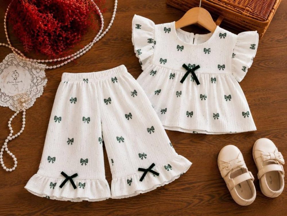 Girls' tank top and shorts set, sizes 40 to 55