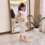 Girls' tank top and shorts set, sizes 40 to 55