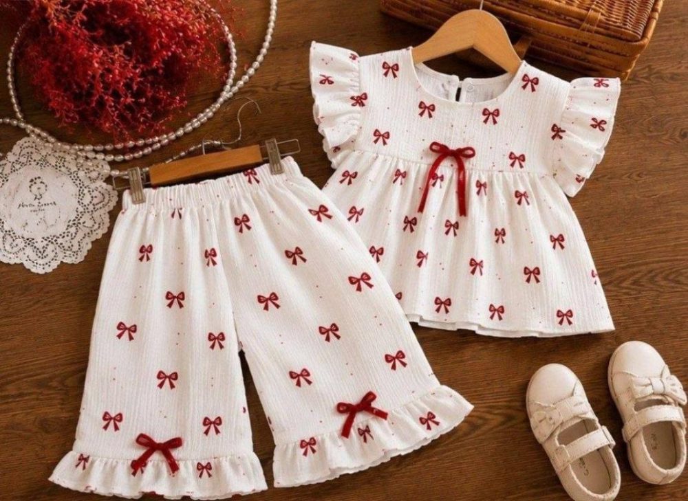 Girls' tank top and shorts set, sizes 40 to 55