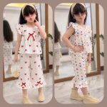 Girls' tank top and shorts set, sizes 40 to 55