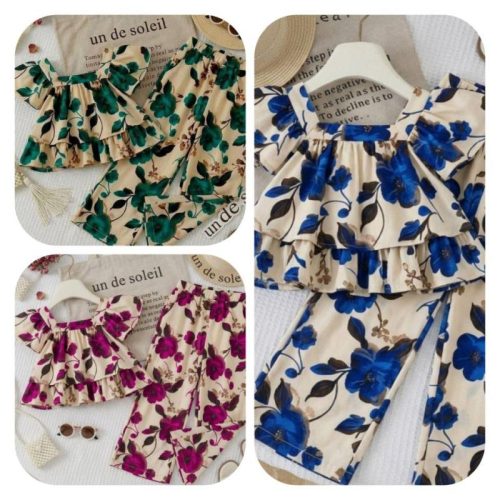 Girls' top and trousers, sizes 45 to 55