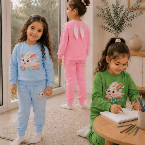 Girls' blouse and trousers, ages 1 to 7