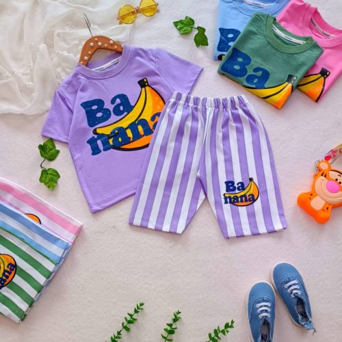 T-shirts and shorts for girls and boys, sizes 40 to 55