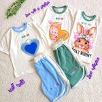 Girls' T-shirt and shorts set (ages 1 to 7)
