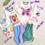 Girls' T-shirt and shorts set (ages 1 to 7)