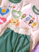 Girls' T-shirt and shorts set (ages 1 to 7)