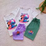 Girls' T-shirt and shorts set (ages 2 to 5)