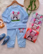 Girls' and boys' blouse and trousers, sizes 40 and 45