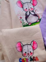Girls' and boys' blouse and trousers, sizes 40 and 45