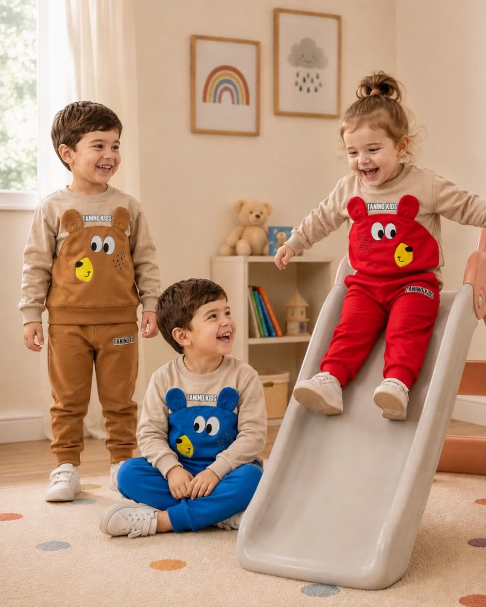 Girls' and boys' tops and trousers, ages 1 to 5 years