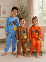 Girls' and boys' tops and trousers, sizes 35 to 50