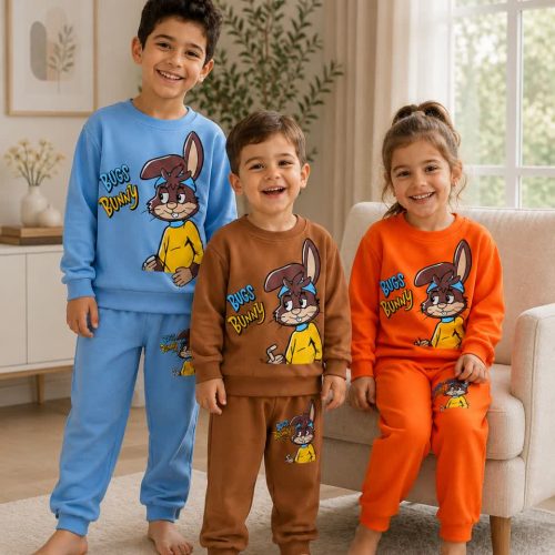 Girls' and boys' tops and trousers, sizes 35 to 50