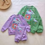 Girls' blouse and trousers set, sizes 35 to 60