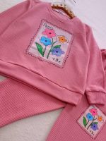 Girls' blouse and trousers, sizes 40 and 45