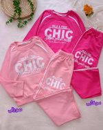 Girls' blouse and trousers, sizes 45 to 60.