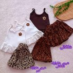 Girls' tank top and shorts set (ages 1 to 5)