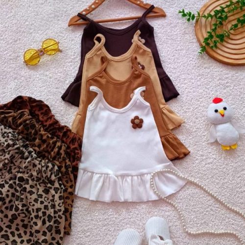 Girls' tank top and shorts set (ages 1 to 5)