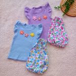Girls' tank top and shorts set (ages 1 to 5)