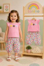 Girls' tank top and shorts set (ages 1 to 5)