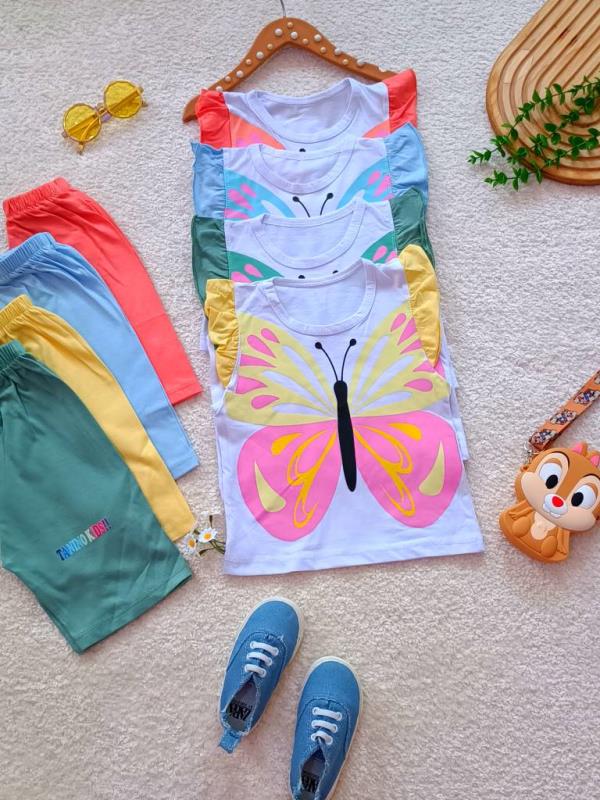 Girls' tank top and shorts set, sizes 35 to 45 (5)