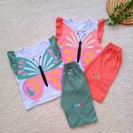 Girls' tank top and shorts set, sizes 35 to 45