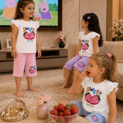 Girls' tank top and shorts set, sizes 45 and 50
