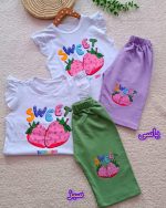 Girls' tank top and shorts set, sizes 45 and 50