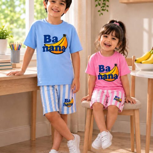 T-shirts and shorts for girls and boys, sizes 40 to 55