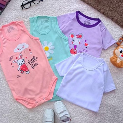 Bodysuits for girls and boys, ages 3 to 36 months