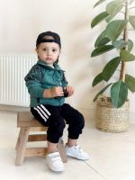 Boys' and girls' sweatshirt and trousers, sizes 60 and 65