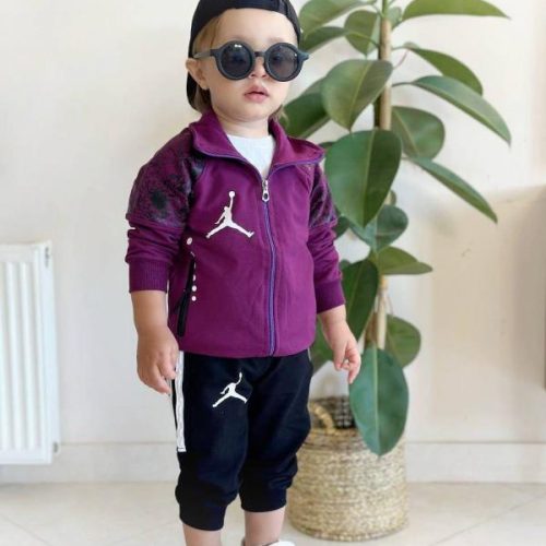 Boys' and girls' sweatshirt and trousers, sizes 60 and 65