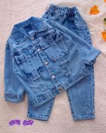 Denim suits for girls and boys, sizes 40 to 60