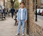 Denim suits for girls and boys, sizes 40 to 60