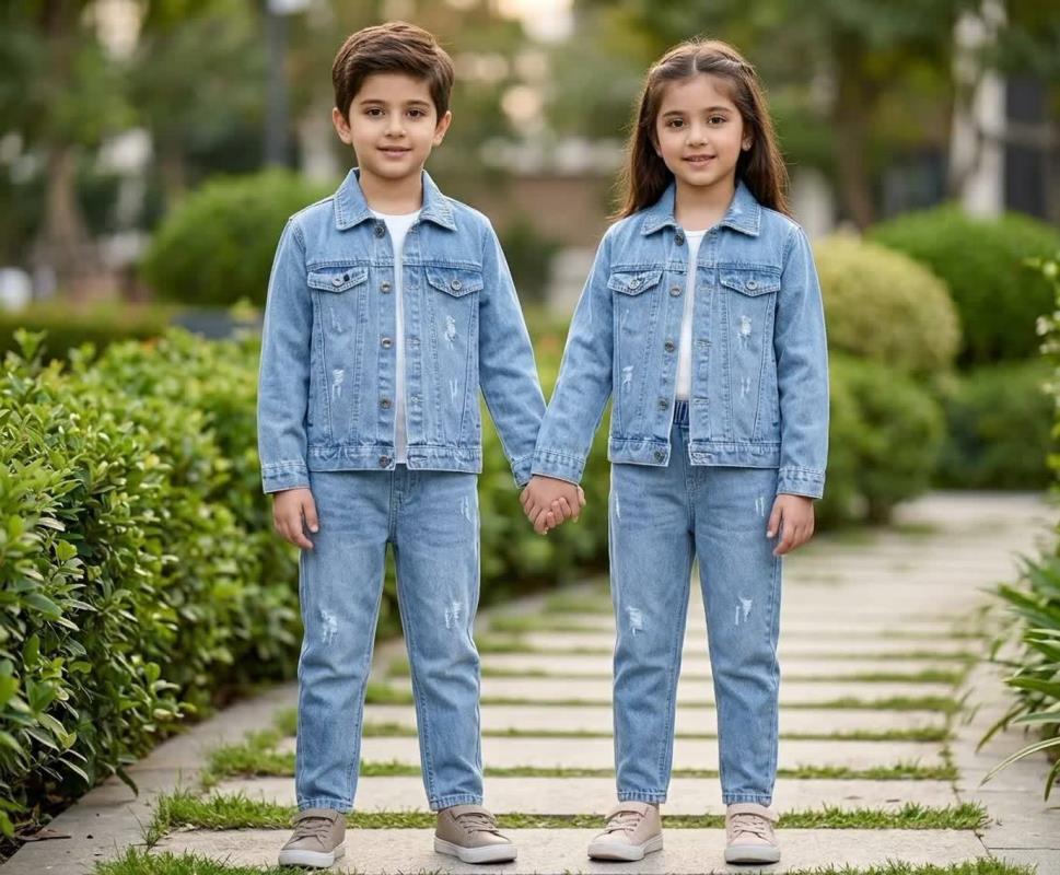Denim suits for girls and boys, sizes 40 to 60 (8)