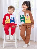Girls' and boys' blouse and trousers, sizes 45 and 50