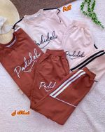 Girls' and boys' blouse and trousers, sizes 60 and 65
