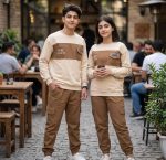 Girls' and boys' blouses and trousers, sizes 40 to 60