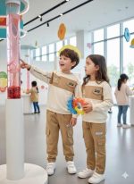 Girls' and boys' blouses and trousers, sizes 40 to 60