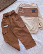 Girls' and boys' blouses and trousers, sizes 40 to 60
