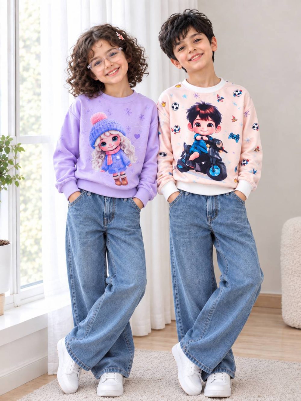 Girls' and boys' blousestops, ages 2 to 9