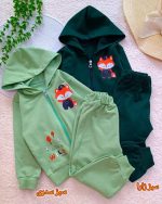Girls' and boys' sweatshirt and trousers, sizes 40 and 45