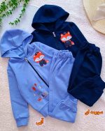 Girls' and boys' sweatshirt and trousers, sizes 40 and 45