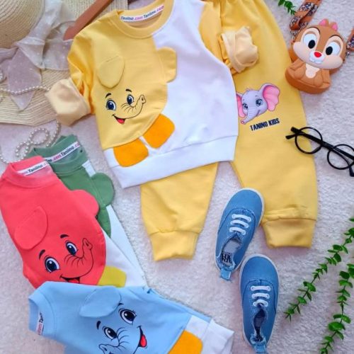 Girls' and boys' tops and trousers, ages 1 to 5 years