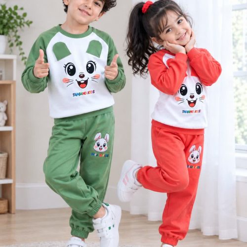 Girls' and boys' tops and trousers, ages 4 to 7