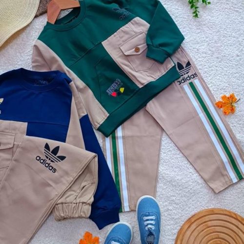 Girls' and boys' tops and trousers, sizes 40 to 55