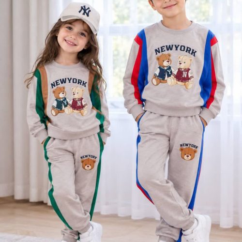 Girls' and boys' tops and trousers, sizes 40 to 65