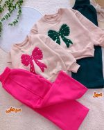 Girls' blouse and trousers, ages 3 to 11