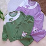 Girls' blouse and trousers, ages 3 to 7