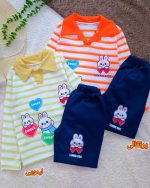 Girls' blouse and trousers, ages 4 to 7